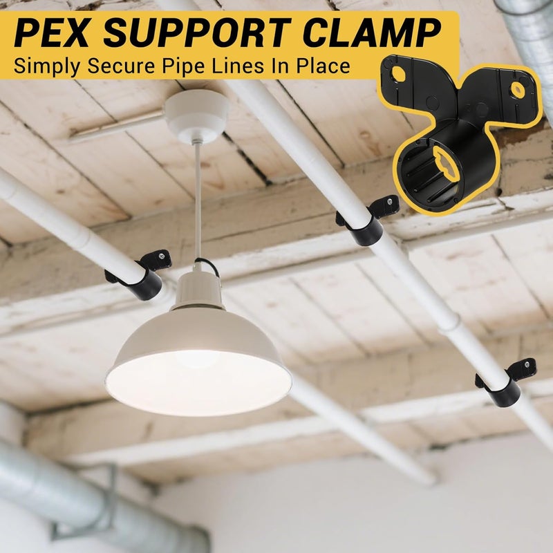 MSLANE Total 380PCS Pex Support Pipe Supports Sets,Pex Hanger 100 Pack 3/4 Inch,R-Type Nylon Clamps 40 Pack with 240 pcs Screws for Pex, Copper, CPVC,Butterfly Style - Image 5